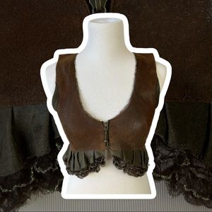 Asli Designs Suede Cropped Vest